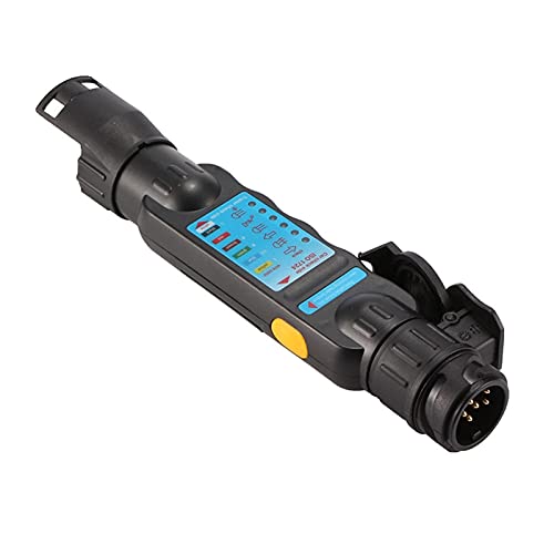 zócalo Testador de remolque de automóvil de vehículos de 12V 7/13 PIN Towing Light Circuito de enchufe de enchufe con 2 adaptadores Herramientas de diagnóstico eléctrico cable ( Color Name : Black )