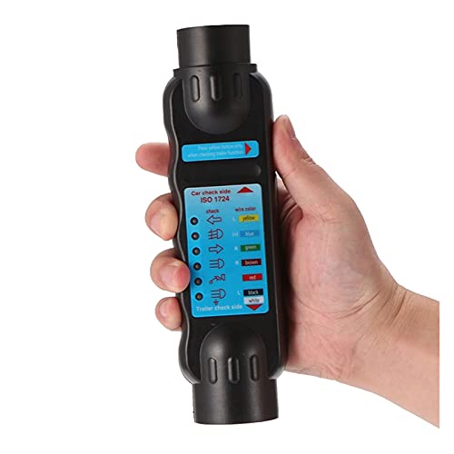 zócalo Testador de remolque de automóvil de vehículos de 12V 7/13 PIN Towing Light Circuito de enchufe de enchufe con 2 adaptadores Herramientas de diagnóstico eléctrico cable ( Color Name : Black )