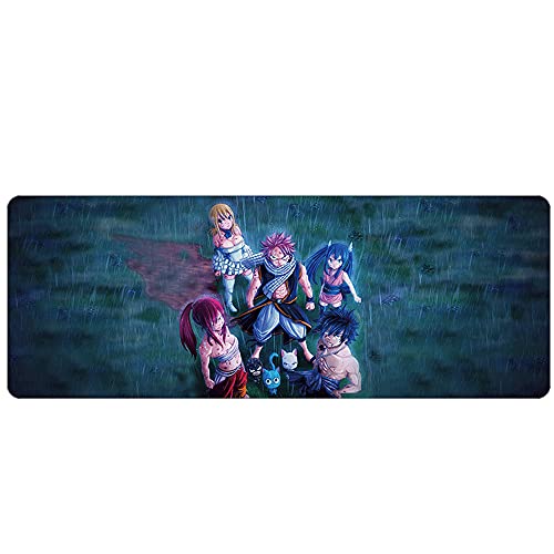 Zpzzy Fairy Tail Colección De Personajes patrón Alfombrilla De Ratón De Anime Base De Goma Antideslizante Cojín De Teclado del Juego Ergonómico Puede Mejorar La Comodidad Adecuado para Juegos/Uso De