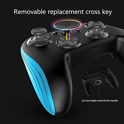ZRMV Controlador de juegos Controlador inalámbrico RGB Iluminación Gamepad. Soporte para Android Xcloud Tablet TV Box PC Steam Negro