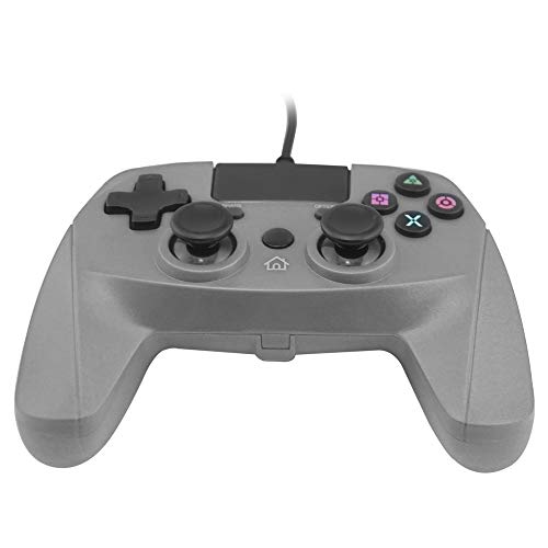 ZUEN Dispositivo De Juego USB con Cable para La Conexión Más Estable Juego Suave Juego, para Gamepads PS4 PS3 PC con Doble Impacto Almohadillas De Contacto Giroscopio,Gris