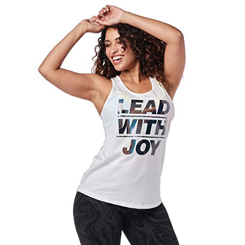 Zumba Dance Atlético Estampado Fitness Camiseta Mujer Sueltas de Entrenamiento Top Deportivo, Wear It out White A, Large