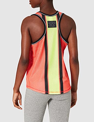 Zumba Entrenamiento Mesh Sexy Tank Tops Mujer Ropa Hippie Top Deportivo De Moda, Team Coral, XX-Large Womens