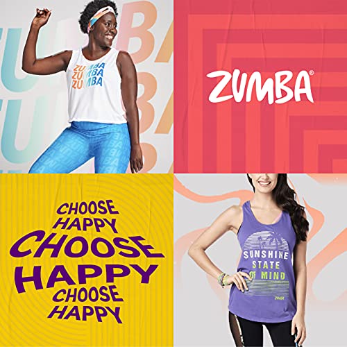 Zumba Fitness® Zumba Atmungsaktives Jersey-trainingsoberteil Fitness Dance Sexy Tank Top Damen Camiseta, Coral Play, Small para Mujer