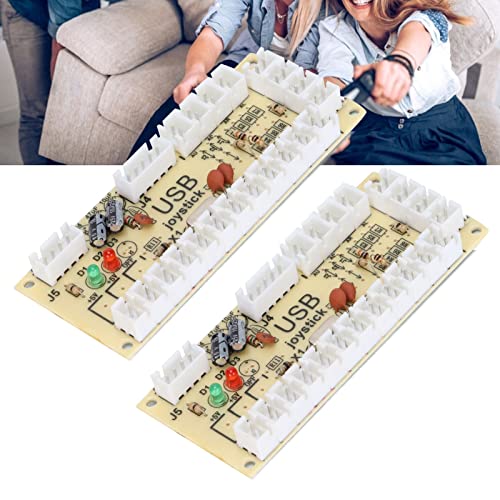 Zwinner Codificador de Consola de Juegos, Codificador de Arcade Fácil de Instalar LED Parpadeante para PC para Retro para MAME(QM070913 (Doble))