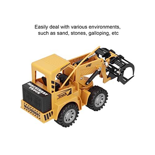 Zwinner Juguetes de Coche Vehículo de Ingeniería de Control Remoto de Simulación, Camión de Agarre de Madera RC Inalámbrico de 5 Canales 2.4G, Vehículos de Construcción para Niños, Niñas