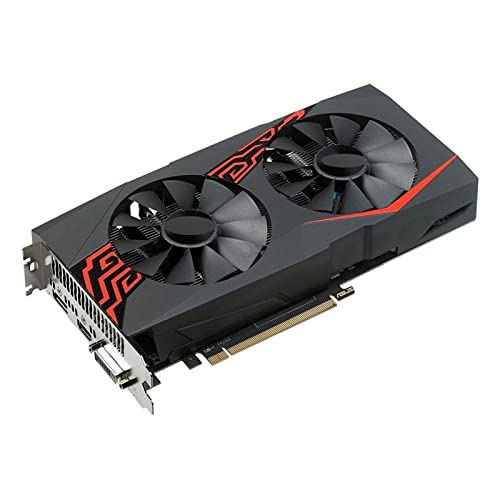 ZXCVBNM Tarjeta gráfica juegosFit for ASUS RX 570 Tarjeta de Video de 4GB GPU Radeon RX570 Tarjetas gráficas de 4GB AMD Mapa de Pantalla de Juegos de computadora 580560550 Tarjeta de Video VGA