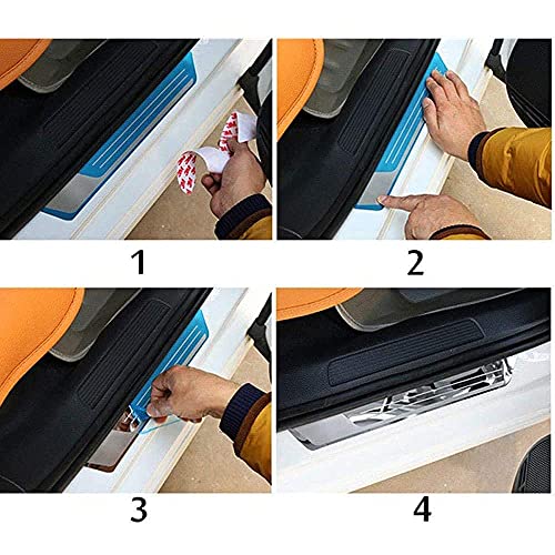 ZYINB 4 Piezas Protectores de umbral de Puerta de Acero Inoxidable para Coche protección de umbral de Puerta Placa de Desgaste Accesorios de Protector de decoración de umbral de Puerta, para KIA SPOR