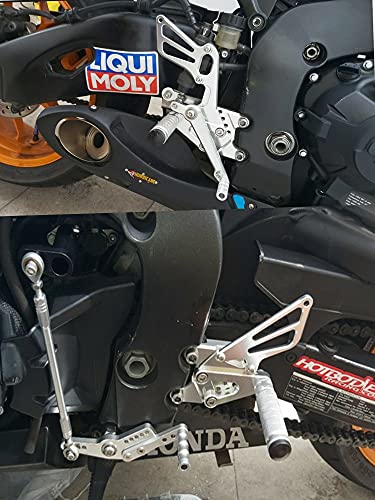 ZYYWGG Moto GP Reposapiés Juego Trasero Reposapiés Reposapiés Pedales Rearset,para   H = Onda CBR1000RR CBR 1000RR 1000 RR ABS 2008-2017 Oro