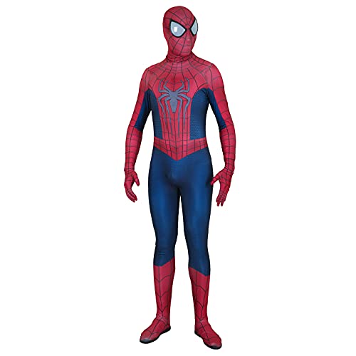 ZYZQ Amazing Spider-Man Cosplay Body Avening Avengo Superhéroe Fancy Dress Traje Halloween Party rol Tocando Props 3D Impreso Lycra Spandex Jumpsuit Unisex Niños Adultos,Blue-Women~XL(165~170cm)