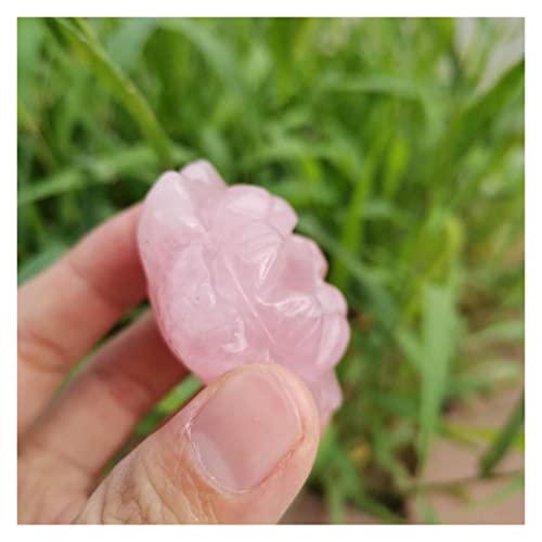 ZZLLFF 1pc Natural Rose Rose Crystal Lotus Flower Green Aventurine Lotus Leaf