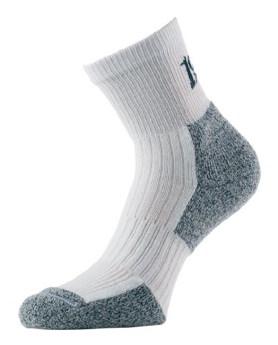 1000 Mile Ultra Performance con Cupron Calcetines para Mujer, tamaño M (UK 6-8.5/EUR 39-42.5), Color Blanco con Azul Marino