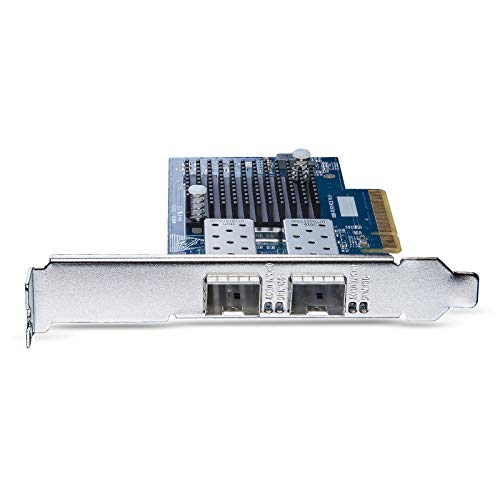 10Gtek® 10GbE PCIE Tarjeta de Red para Intel X520-DA2/ X520-SR2-82599ES Chip, Dual SFP+ Puertos, 10Gbit PCI Express x8 LAN Adapter, 10Gb Nic para Windows Server, Win8, 10, Linux