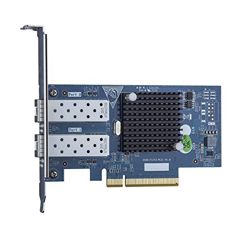 10Gtek® 10GbE PCIE Tarjeta de Red para Intel X520-DA2/ X520-SR2-82599ES Chip, Dual SFP+ Puertos, 10Gbit PCI Express x8 LAN Adapter, 10Gb Nic para Windows Server, Win8, 10, Linux