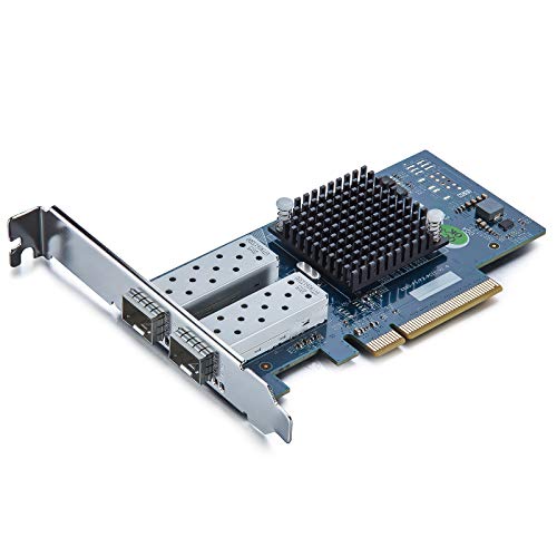 10Gtek® 10GbE PCIE Tarjeta de Red para Intel X520-DA2/ X520-SR2-82599ES Chip, Dual SFP+ Puertos, 10Gbit PCI Express x8 LAN Adapter, 10Gb Nic para Windows Server, Win8, 10, Linux
