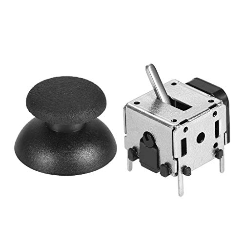 10K Omh 3D - Potenciómetro analógico con botones y controlador de módulo inalámbrico Rocker Up Down Momentary para juegos portátil Xbox Black (4 unidades)