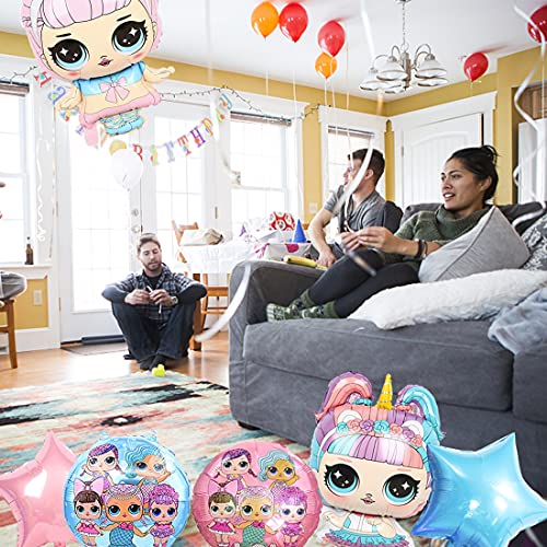 10pcs LOL Surprise Dolls Birthday Party Foil Balloons HANEL-LOL Foil Balloons for Kids Gift Fiesta de cumpleaños Suministros Decoración