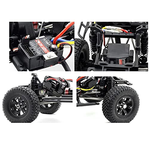 1/10 Sacel Large Size RC Crawler Car - 4WD Climbing Truck - 2.4GHz 4×4 All Terrain Vehicle - Hobby RC Car with DIY Kits/LED Headlight RTR Adult RC Toy
