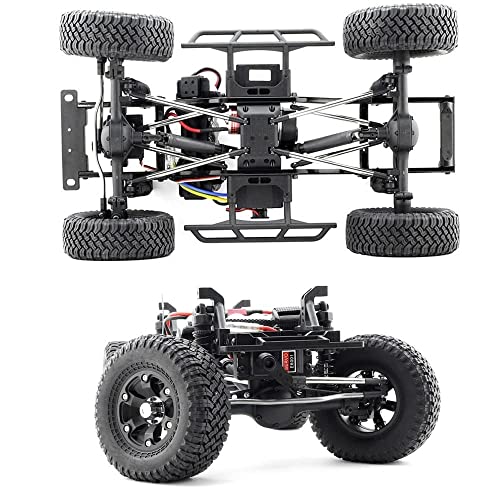 1/10 Sacel Large Size RC Crawler Car - 4WD Climbing Truck - 2.4GHz 4×4 All Terrain Vehicle - Hobby RC Car with DIY Kits/LED Headlight RTR Adult RC Toy