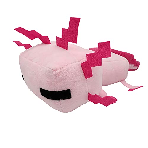 11.8in Minecraft Axolotl Plush Toy Cute Pink Minecraft Stuffed Animals Gamer Gift para niños (1 Piezas)