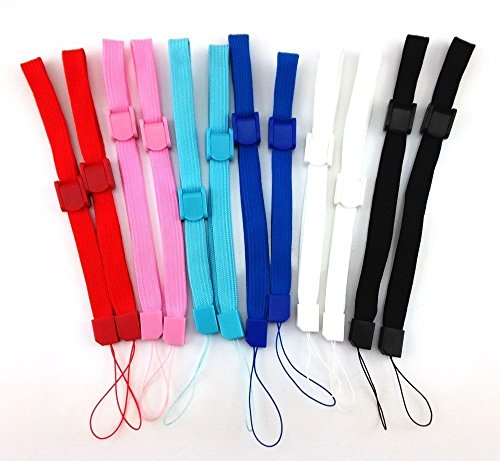 12 x Correa de mano para Sony PSP 1000 2000 3000 Go PS Vita PS3 Move Cameras, Nintendo DS Lite DSi XL 2DS 3DS 3DS XL Wii Remoto Wii U, reproductores de música MP3