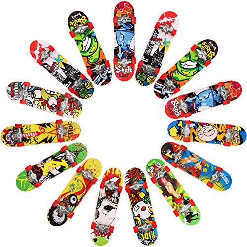 15 Pcs Patinetas Dedo Diapasón Mini Finger Skateboard,Juguete en Dedo,Juguete Juegos Deportivos Regalo para Niños Regalos Reyes Niños (Color Aleatorio)
