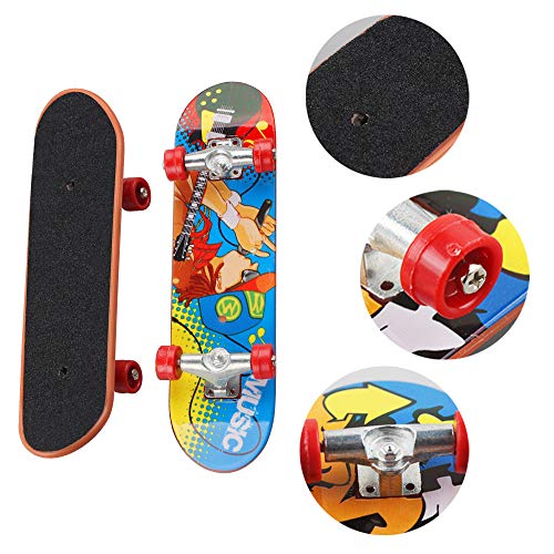 15 Pcs Patinetas Dedo Diapasón Mini Finger Skateboard,Juguete en Dedo,Juguete Juegos Deportivos Regalo para Niños Regalos Reyes Niños (Color Aleatorio)