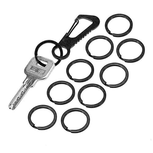 1.8x25mm diameter metal flat split key ring,Split Metal Keyrings,Blanks Split Metal Key Rings with Open Jump Ring Chain Extender and Screw Eye Pin Connector for Jewelry Findings Making