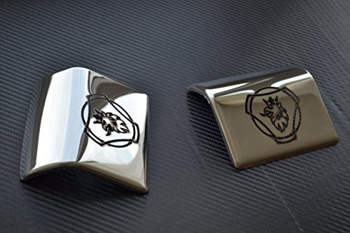 2 guardabarros de acero inoxidable efecto espejo y metal, con ranura para Scania R, P, G y T Euro 3, 4, 5 y 6