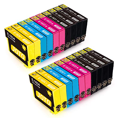 20 - JOTO 16XL Cartuchos de Tinta Reemplazo para EPSON 16 XL 16XL Alta Capacidad Compatible con Workforce WF-2630 WF WF-2510WF WF-2530WF WF-2650DWF WF-2760DWF WF-2630WF WF-2750DWF WF-2010W