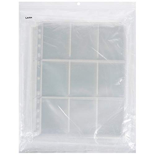 270 Bolsillos Mangas de la Tarjeta de Comercio Almacenamiento de Carteras de álbum de páginas Fundas Transparentes para Tarjetas de Juego Portamonedas Monederos Mangas Set