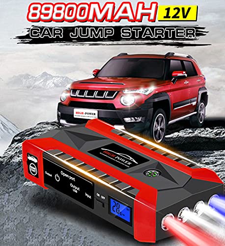 28000mAh Portable Car Jump Starter Pack Cargador de refuerzo Banco de energía de batería, Refuerzo de batería de iones de litio para automóvil con carga rápida, Energía de respaldo para el hogar