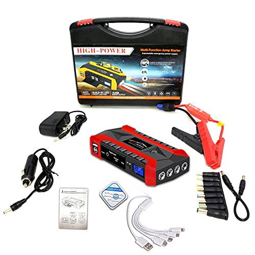 28000mAh Portable Car Jump Starter Pack Cargador de refuerzo Banco de energía de batería, Refuerzo de batería de iones de litio para automóvil con carga rápida, Energía de respaldo para el hogar