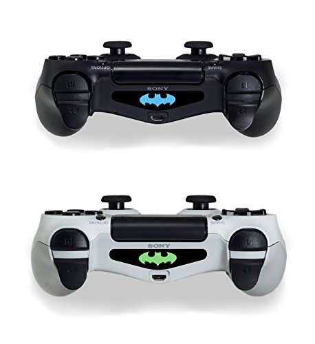 2x Batman Logo Symbol PS4 Controller Sticker Skin Aufkleber Decal PlayStation 4 Schwarz