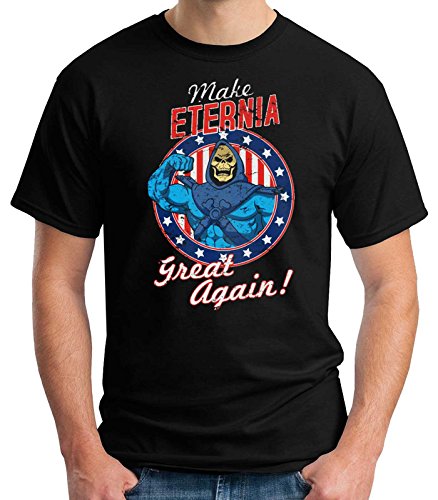 35mm - Camiseta Hombre Skeletor Make Eternia Great Again - Divertida - Negro - Talla l