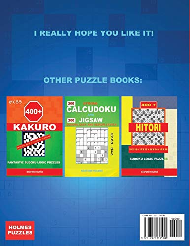 400 Jigsaw Samurai and Sukrokuro. Easy levels.: Sudoku and Sukrokuro 11x11+12x12 puzzles. Holmes presents a collection of good classic sudoku for best ... printed). (Samurai and Su-Kro-Kuro puzzles)
