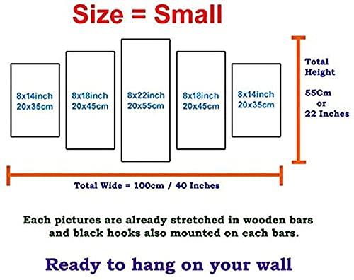 5 Piezas Material Tejido No Tejido ImpresióN ArtíStica Imagen GráFica Decoracion De Pared 5 Piezas Impresiones En Lienzo Piano Keys Music Framed Wall Art Cuadros Decoracion Salon Grandes 100*55