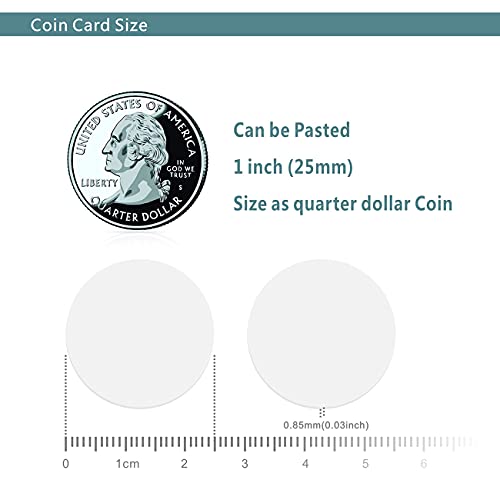 50x Tarjetas 215 NFC Card Tag blanco NFC Tag ios tarjeta NFC Monedas，504 bytes de memoria，Compatible con Todos los Teléfonos Inteligentes y Dispositivos Habilitados para NFC（25mm）