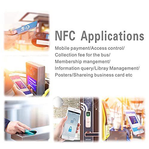 50x Tarjetas 215 NFC Card Tag blanco NFC Tag ios tarjeta NFC Monedas，504 bytes de memoria，Compatible con Todos los Teléfonos Inteligentes y Dispositivos Habilitados para NFC（25mm）