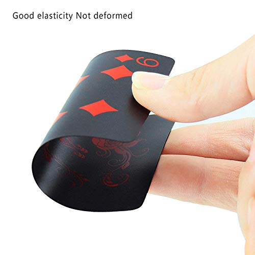 54 cartas de póquer con diseño de rosas y fondo de flores. Herramienta clásica para trucos mágicos. Cartas de PVC impermeables.