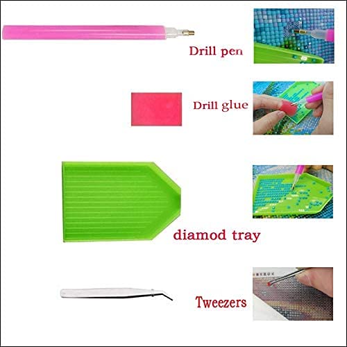 5D diamante pintura bricolaje taladro redondo completo diamante arte completo taladro de cristal de bordado punto de cruz cuadros arte decoración Red Riot My Hero Academia Bnha(30x40) CM