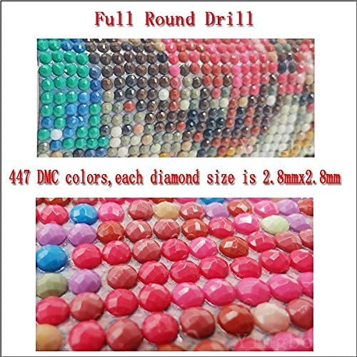 5D diamante pintura bricolaje taladro redondo completo diamante arte completo taladro de cristal de bordado punto de cruz cuadros arte decoración Red Riot My Hero Academia Bnha(30x40) CM