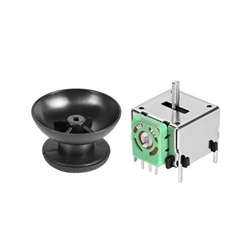 5K Omh - Potenciómetro analógico 3D con botones controlador inalámbrico Rocker Up Down Momentary para juegos portátil Xbox Green (2 unidades)
