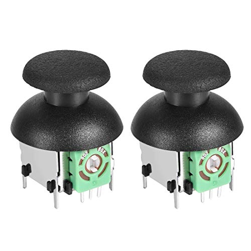 5K Omh - Potenciómetro analógico 3D con botones controlador inalámbrico Rocker Up Down Momentary para juegos portátil Xbox Green (2 unidades)