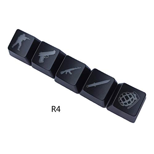 5pcs OEM R4 perfil ABS retroiluminado Keycap Gaming Keycaps Key Button CS GO Keycap