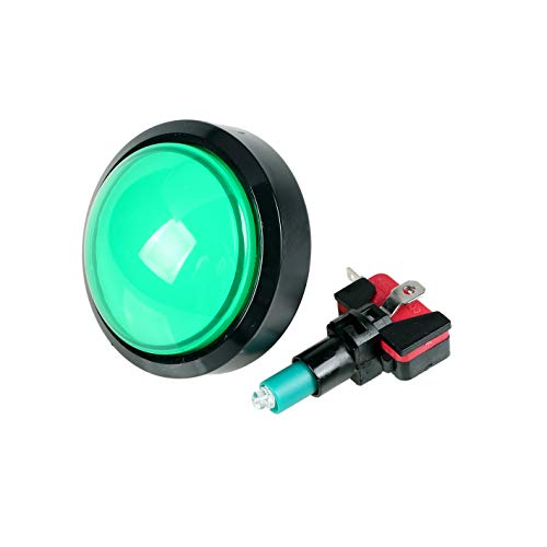 5x 60mm Botones con forma de cúpula iluminados con LED para juegos operados por máquina Arcade Coin (cada color de 1 pieza)