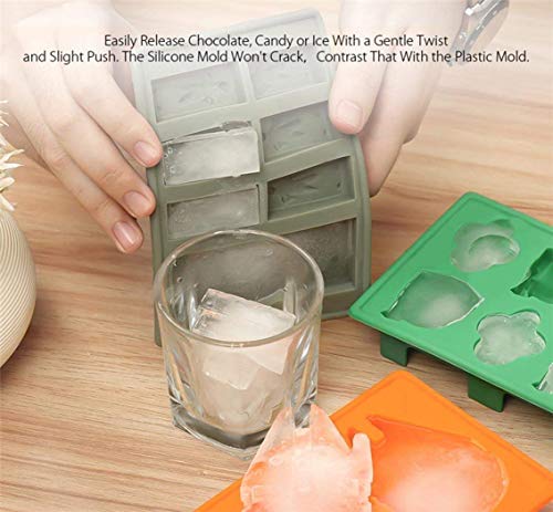 8 bandejas de hielo de silicona de Star Wars: Stormtrooper, Darth Vader, X-Wing Fighter, Millennium Falcon, Boba Fett y Estrella de la Muerte Ideal para gelatina, jabón para hornear