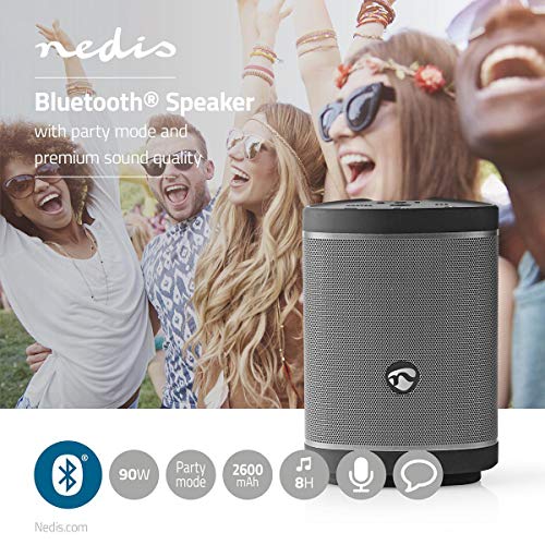 803163 - Enceinte Bluetooth Commande vocale - Mode fête jusqu'à 100 enceintes - 90W - Noir et Gris métal (Playstation 4)