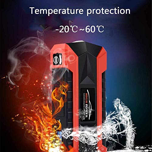 89800mAh Car Battery Jump Starter Pack - Cargadores portátiles de herramientas eléctricas para exteriores Cargador automático de batería para 12V Motocicletas/Barco/RV con abrazaderas, linterna LED