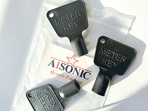 A1SONIC® - Llave triangular para medidor de gas eléctrico, llave de plástico negra (tres)